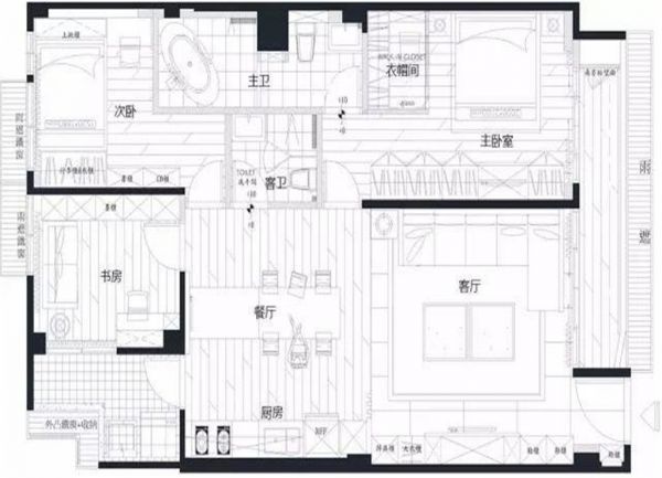 木质与石材的结合，打造拥有自然气息的现代简约