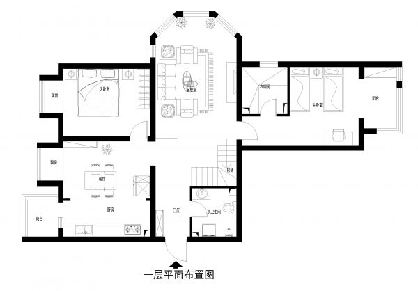 流星花园三区170平中式新古典风格效果图设计