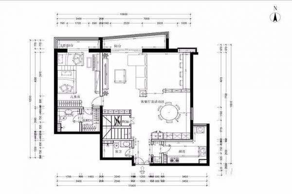 【富力城】美式 跃层／loft 250㎡