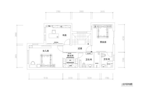 八达岭孔雀城260平中式古典风格案例效果图