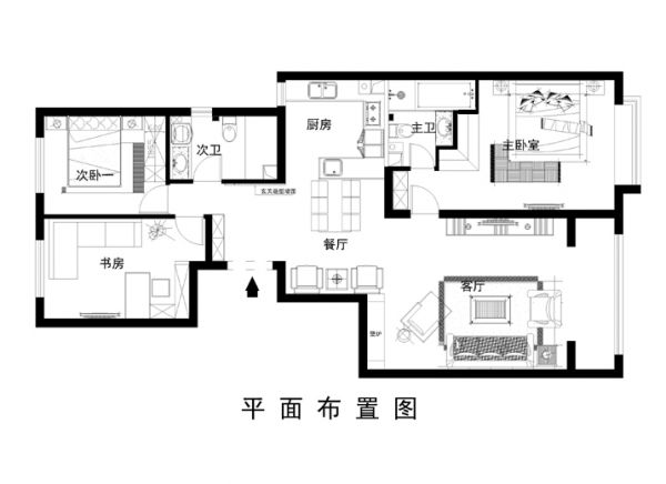 外交路青年路137平美式乡村完美家装效果图