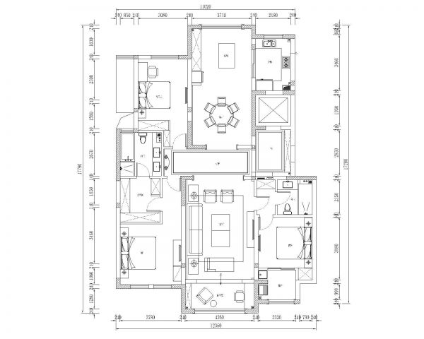 现大宅的空间感。整体色调以黑白灰为主