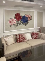 【领绣】超多刺绣墙画实景 我来分享 你来欣赏