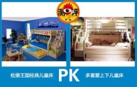松堡王国遇上多喜爱!热卖儿童实木床大PK