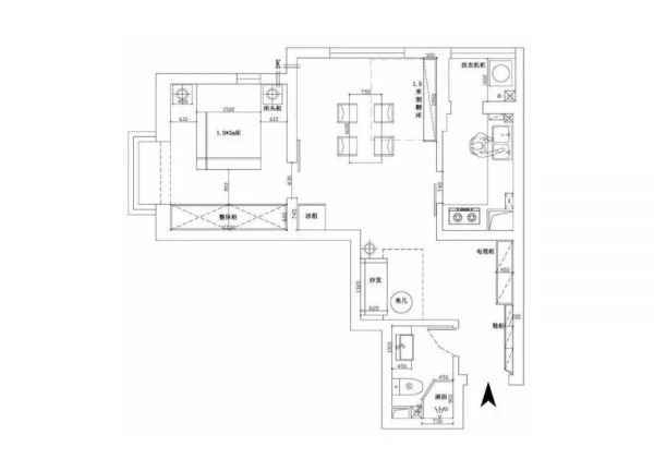 45平的小户型loft公寓，在北京的宁静小窝