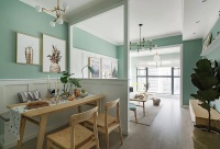 145㎡清新北欧风格装修，薄荷绿的少女情怀