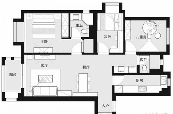 110平混搭三居，温馨惬意