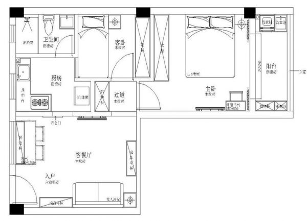 广渠路48号 69平 两居 北欧风格