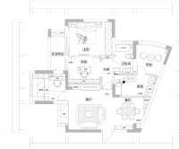 装修美图 | 金沙西墅 167 平米新古典风格金沙西墅时尚新古典 (8)张