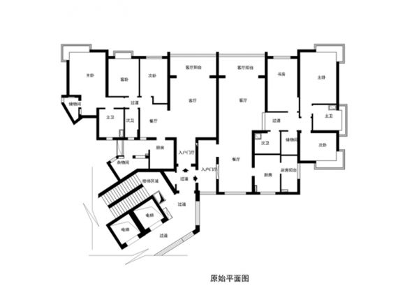 东海花园320平法式风格效果图设计