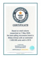  7,489,500台,美的2019年微波炉销量蝉联吉尼斯世界纪录荣誉
