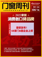 门窗周刊30期|2022家居消费者口碑榜重磅发布!68家门窗企业上榜