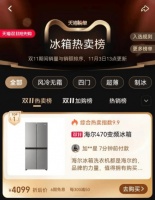 猫双11热卖榜：海尔智家、赫莲娜、坚果等居TOP1