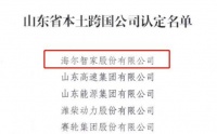 山东首次认定本土跨国公司名单：海尔智家位列第一