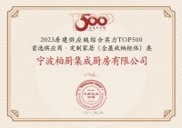 厚积成势!柏厨家居跻身2023房建供应链首选供应商定制家居(全屋收纳柜体)类、橱柜类10强
