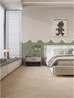 浅色人字拼木纹砖，是温柔感的良配